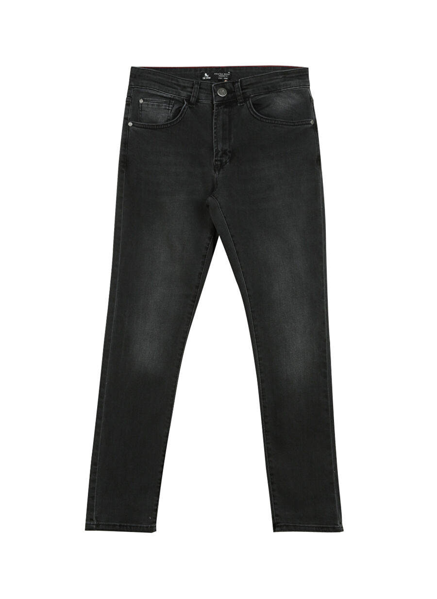 The Crow Siyah Erkek Yıkamalı Denim Pantolon TC5001