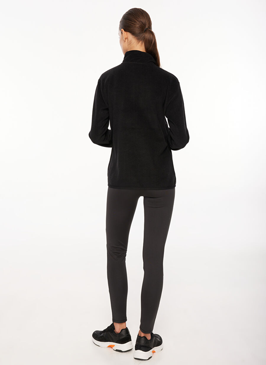 Discovery Expedition Siyah Kadın Fermuarlı Yaka Standart Fit Polar