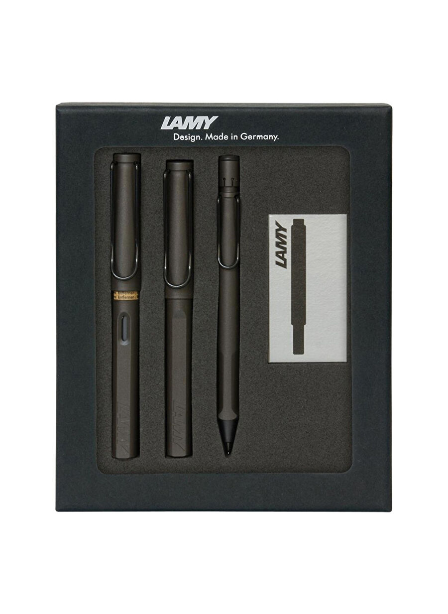 Lamy Safari 3'lü Kalem Seti Drv Şeffaf K Mat Siyah