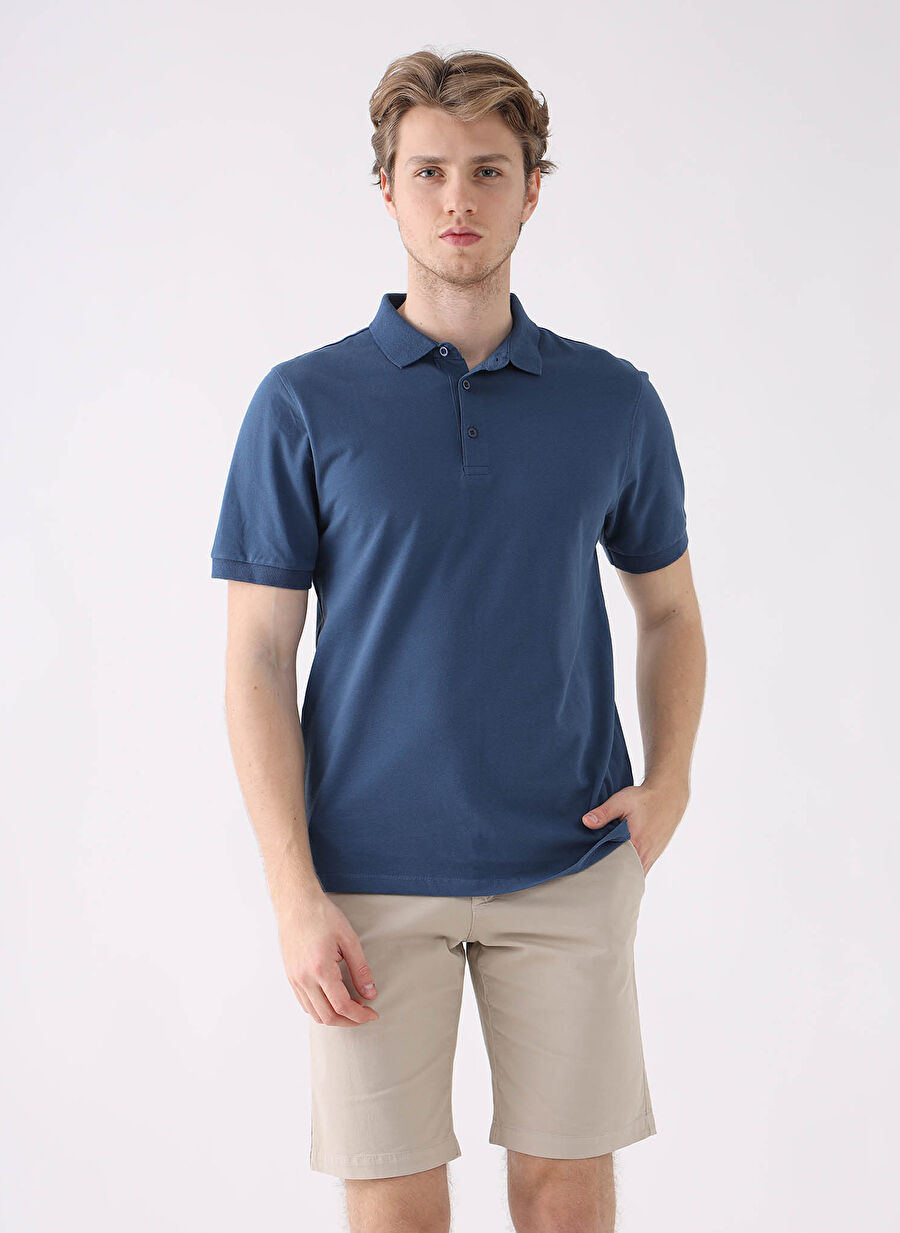 Dufy Lacivert Erkek Polo T-Shirt DU1222043012