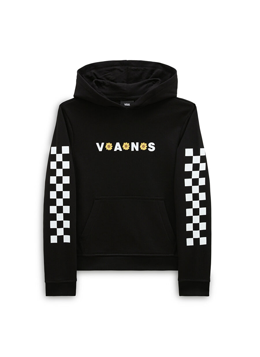 Vans Düz Kız Çocuk Siyah Sweatshırt VN00077XBLK1 SUNFLORAL HOODIE