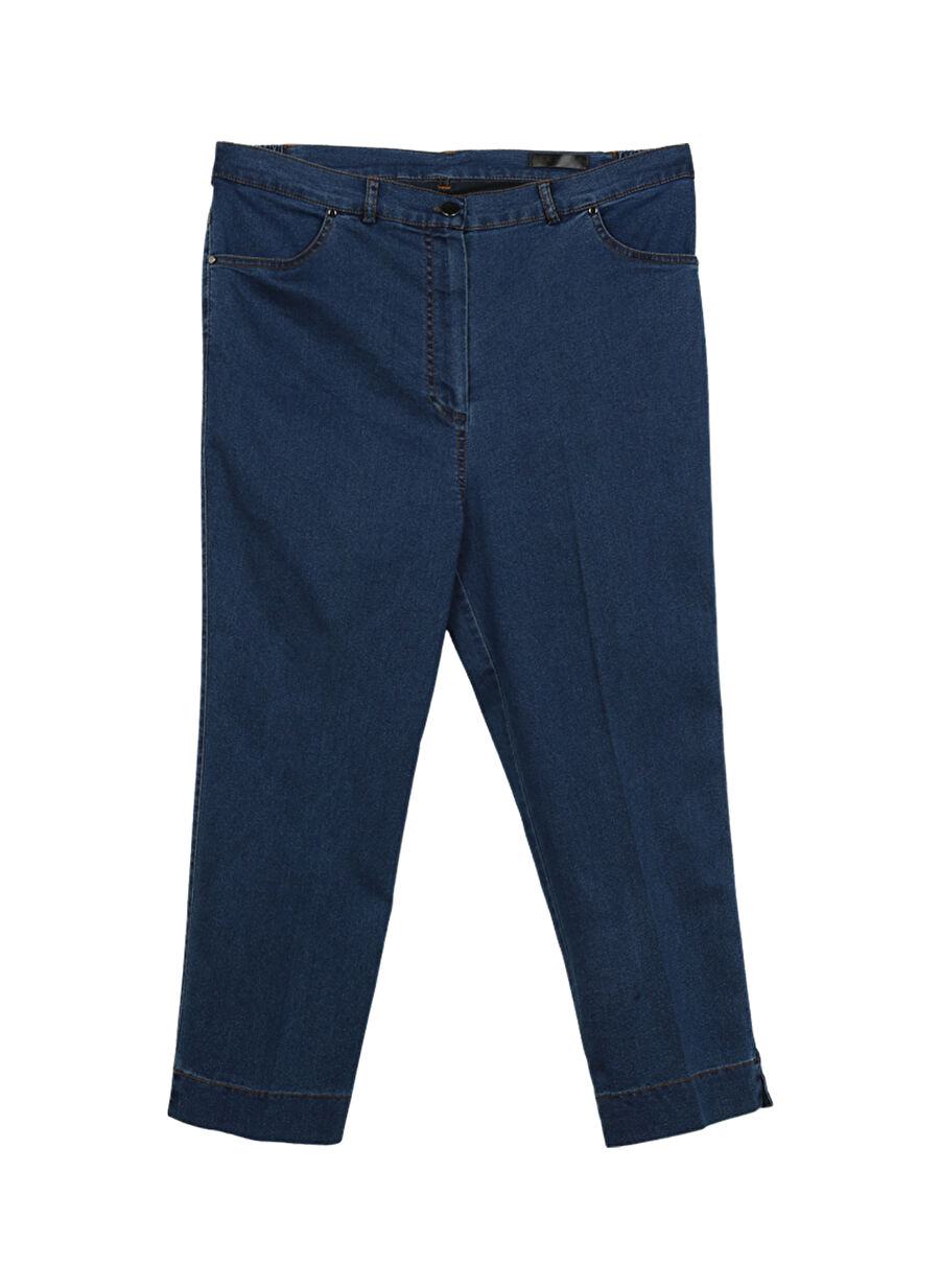 Selen İndigo Kadın Boru Paça Büyük Beden Pantolon 23YSL5038 Boyner