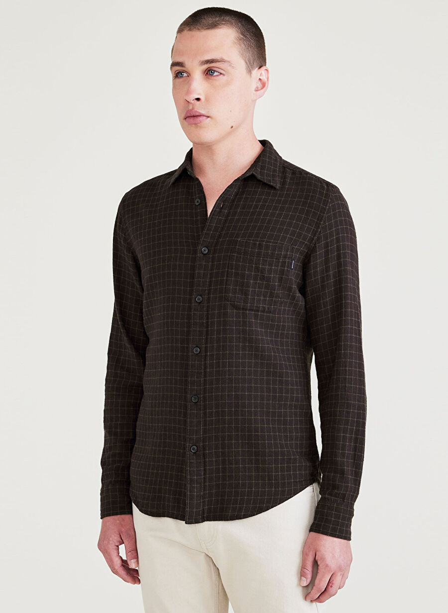 Dockers Slim Fit Gömlek Yaka Kahve Erkek Gömlek A4253-0031 Boyner