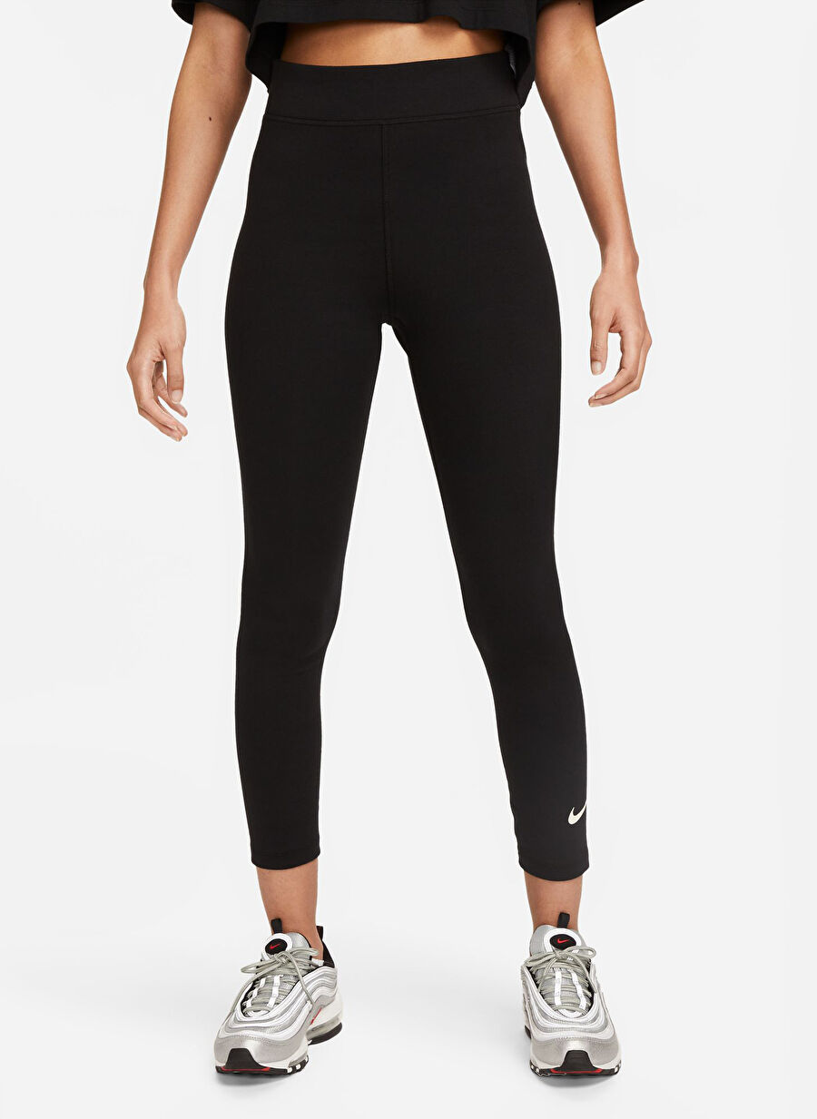 Nike Siyah Kadın Dar Paça Slim Fit Tayt DV7789-010 W NSW NK CLSC HR 7/8 TIG