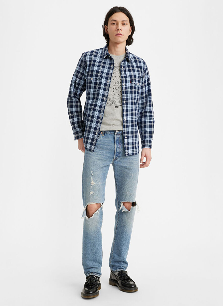 Levis Mavi Erkek Düz Paça Regular Fit Denim Pantolon A4677-0007