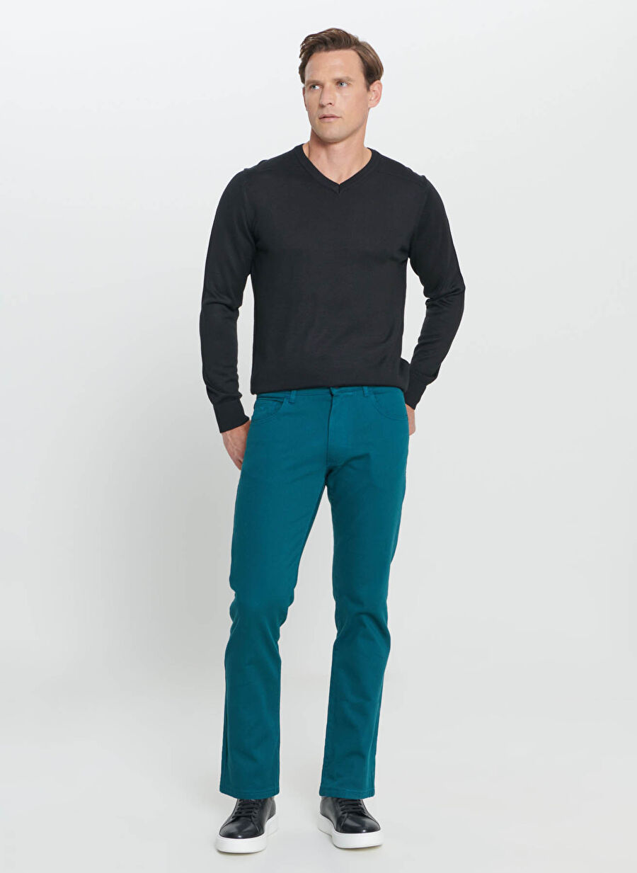 Boru Paça Fit Petrol Erkek Pantolon 4A0124100062