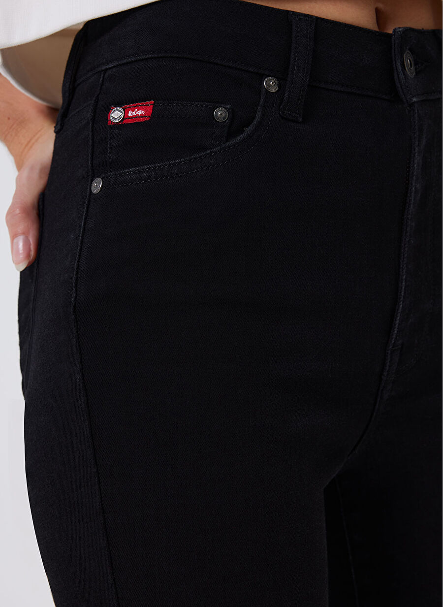 Lee Cooper Yüksek Bel Dar Paça Super Skinny Siyah Kadın Denim Pantolon 241 LCF 121025 JAYCEE NICOLE BLACK