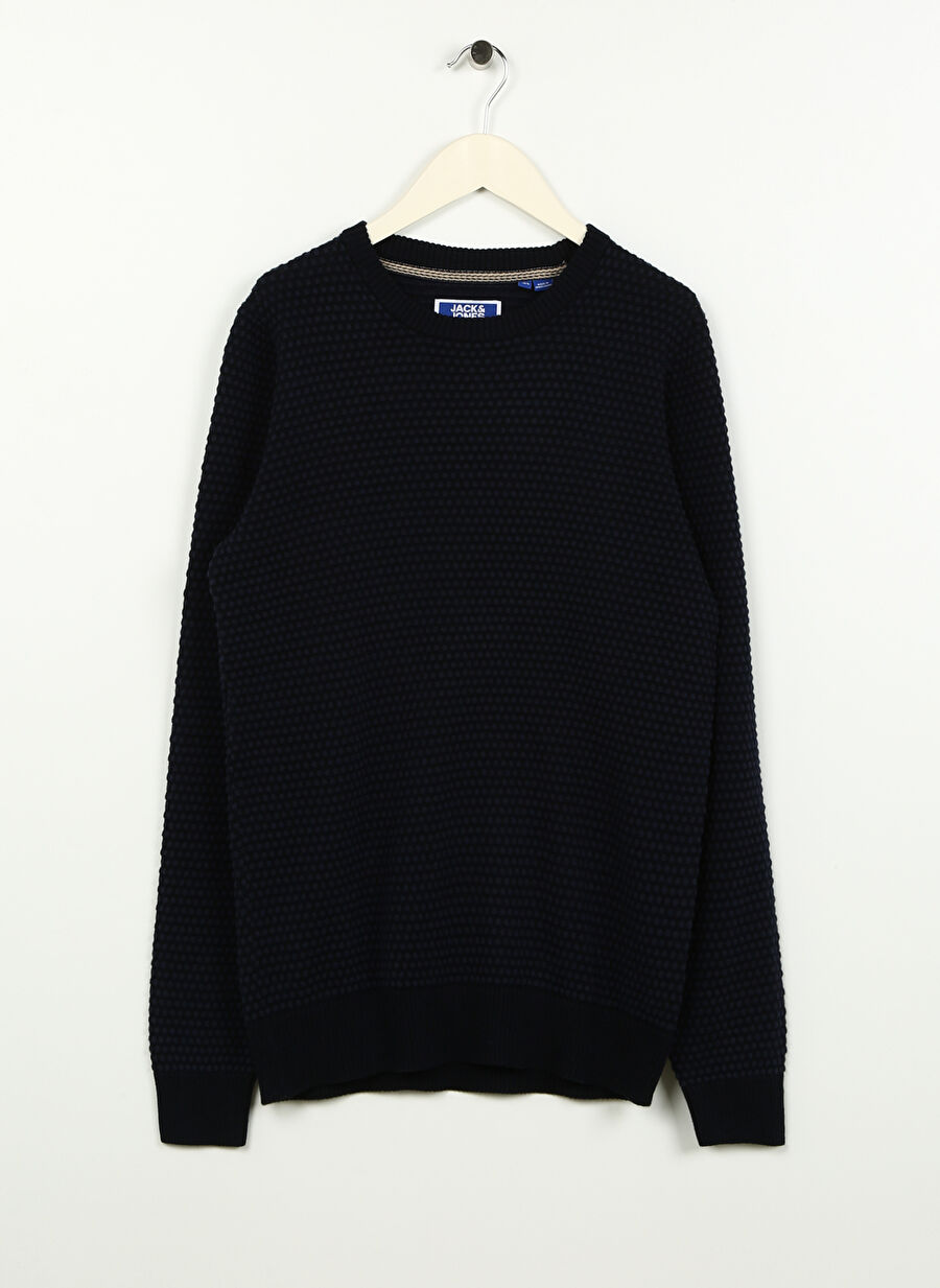 Jack & Jones Lacivert Erkek Çocuk Kazak JJEATLAS KNIT CREW NECK JNR