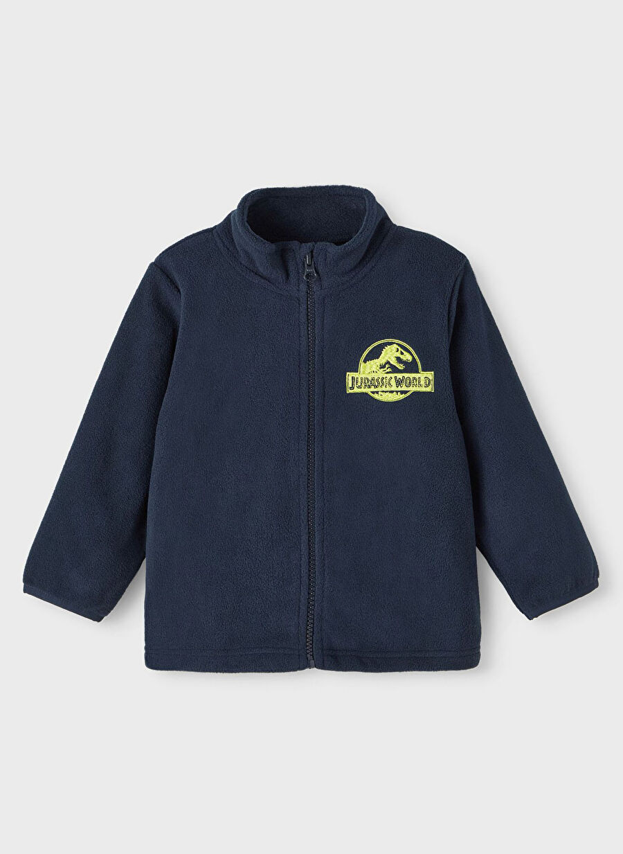 Name İt Lacivert Erkek Bebek Fermuarlı Nakışlı Sweatmont NMMJULEN JURASSIC FLEECE VDE