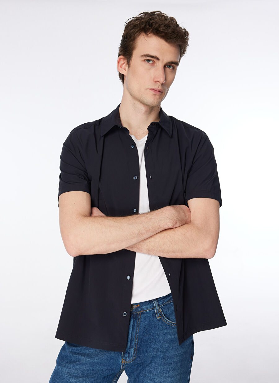 Fabrika Lacivert Erkek Loose Fit Gömlek F4SM-GML 0133