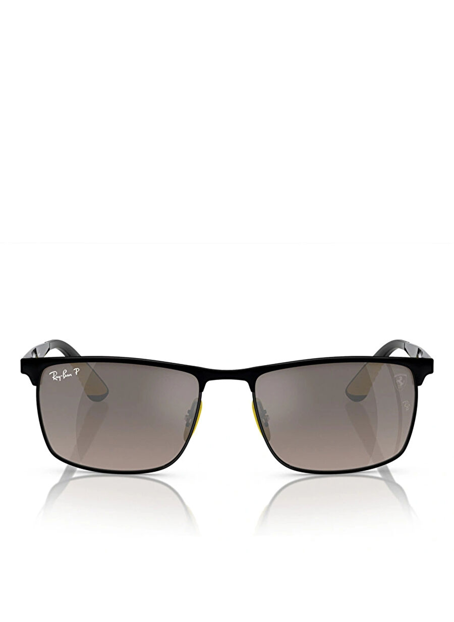 Ray-Ban Scuderia Ferrari Collection RB3726M Dikdörtgen Siyah Unisex Polarize Güneş Gözlüğü