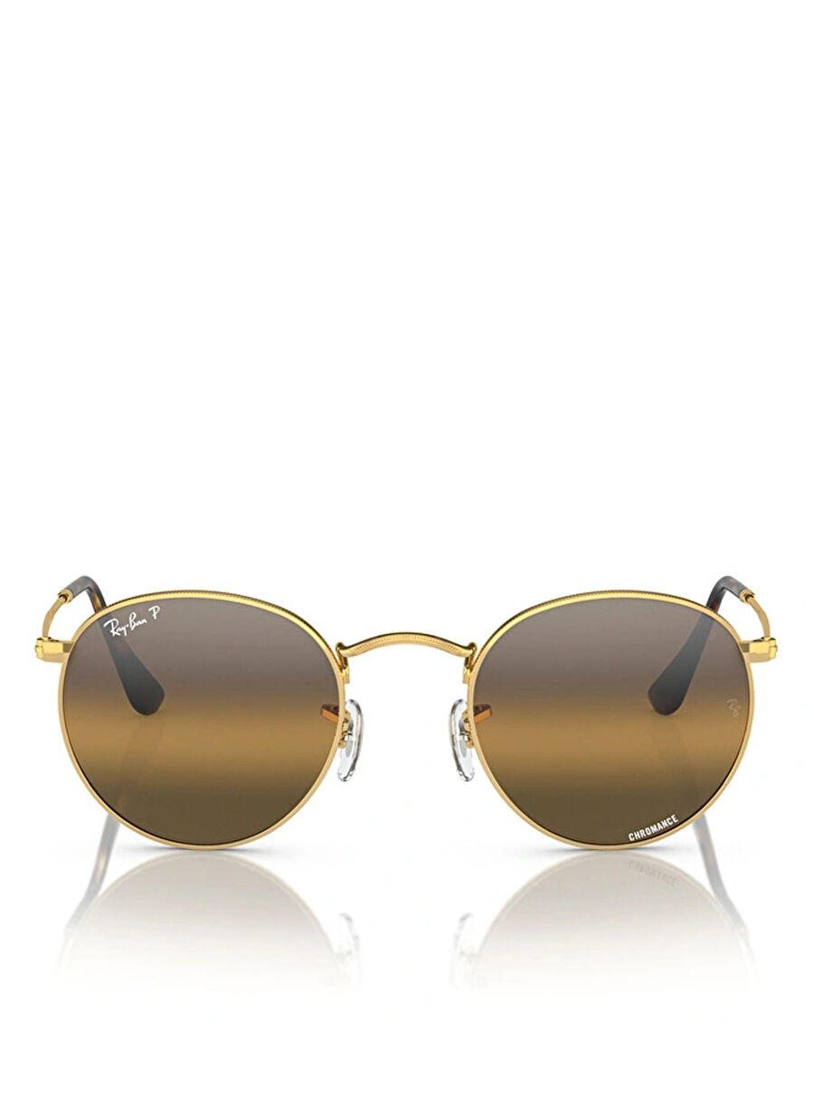 Ray-Ban Round Metal Chromance Rb3447 Yuvarlak Altın Erkek Polarize Ray-Ban Round Metal Chromance Rb3447 Yuvarlak Altın Erkek Polarize