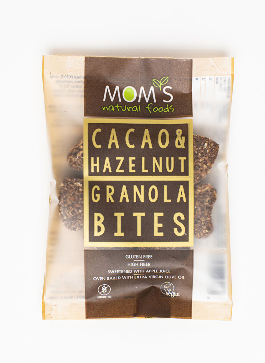 Moms Natural Foods Glutensiz Kakao & Fındık Granola Bites