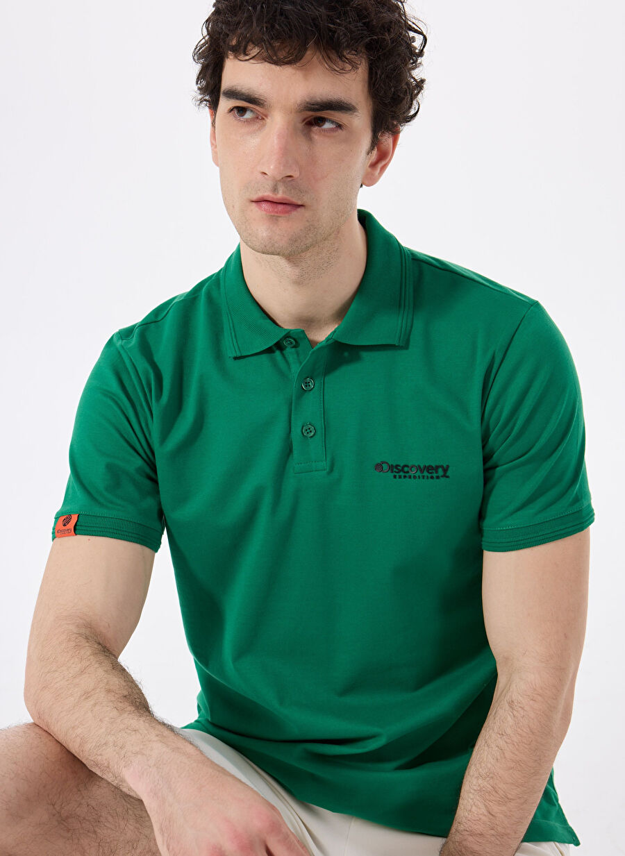 Discovery Expedition Yeşil Erkek Loose Fit Polo T-Shirt D4sm