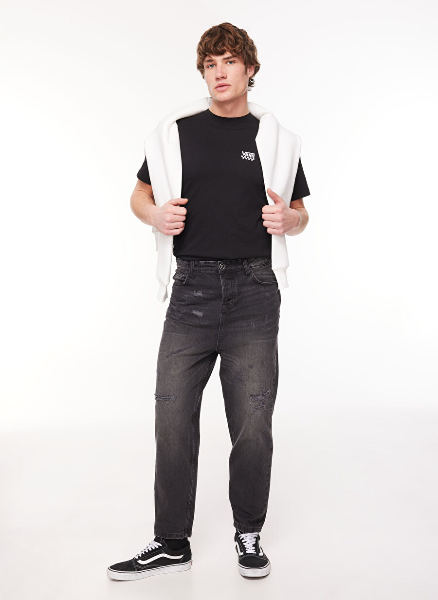 John Richmond Koyu Mavi Erkek Dar Paça Regular Fit  Denim Pantolon UMA23061JE