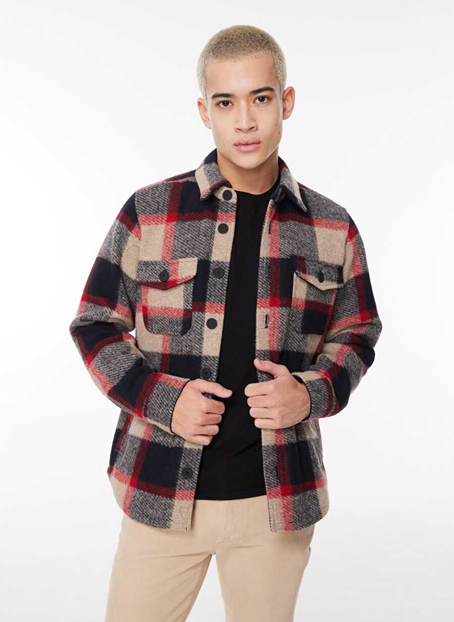Fred Mello Slim Fit Kırmızı Erkek Gömlek FM23W26KT