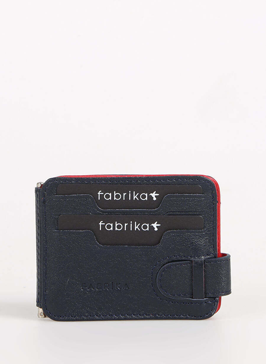 Fabrika Kırmızı-Mavi Erkek Deri Kartlık Frk 329  Kırmızı