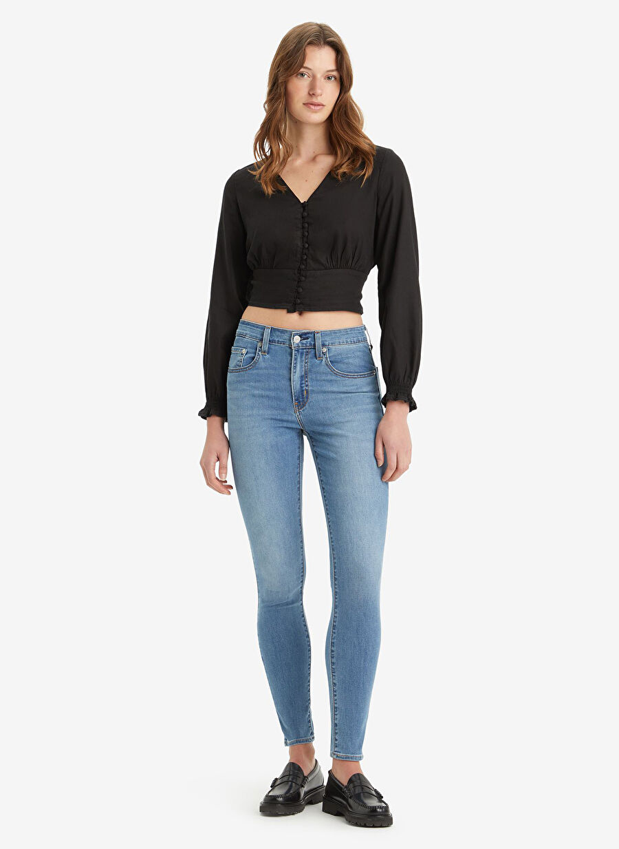 Levis 721 Cool Wild Time Skinny Fit Açık Mavi Yüksek Bel Kadın Denim Pantolon