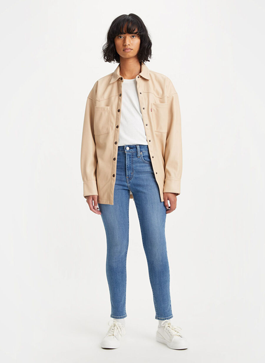 Levis High Rise Skinny Lapis Air Se S Açık Mavi Kadın Yüksek Bel Denim Pantolon
