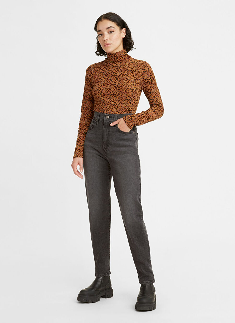 Levis High Waisted Mom Jean Say No Go Gri Kadın Yüksek Bel Denim Pantolon