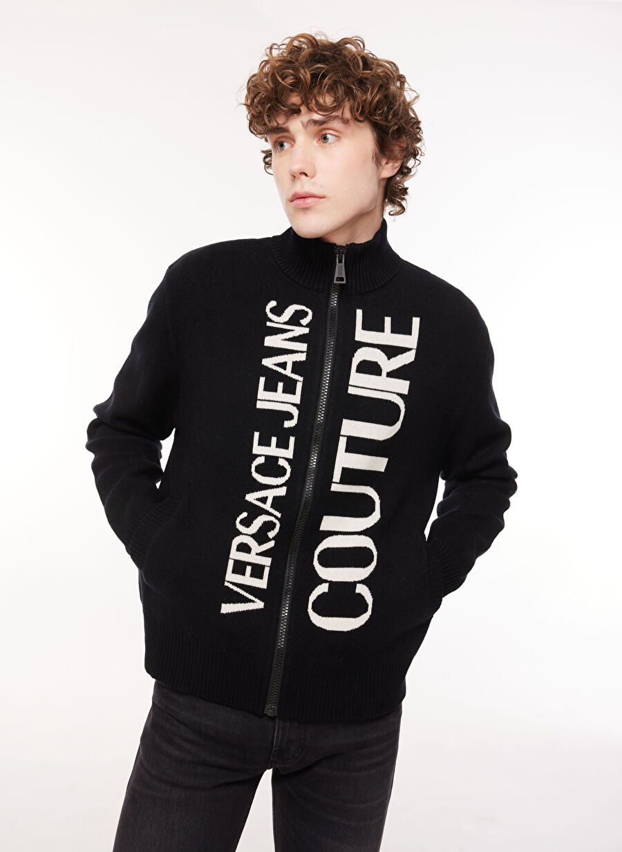Versace Jeans Couture Siyah Erkek Hırka 75GAFM12CM11AA0E