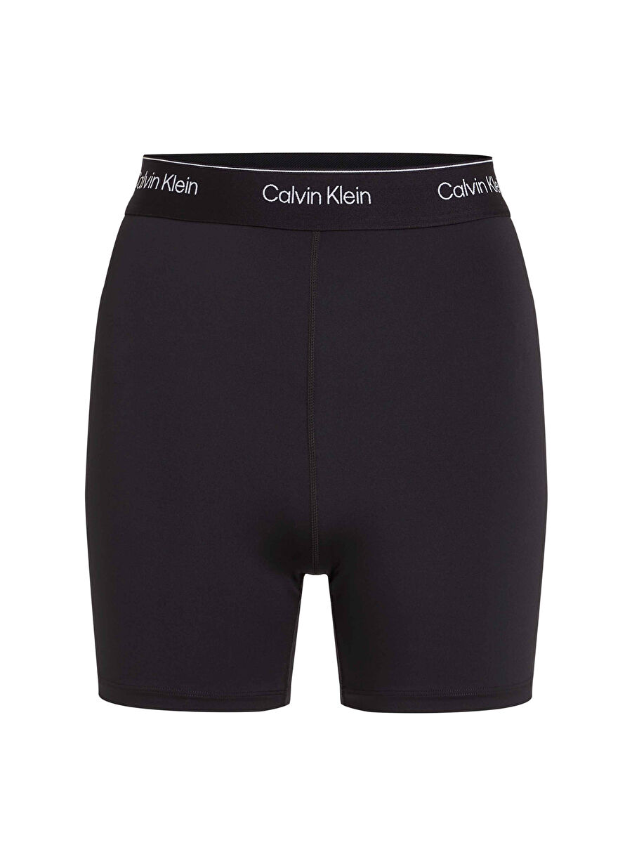 Calvin Klein 00GWS4L728BAE-WO - Bike Short 5 Kadın Siyah Lastikli Bel Normal Kalıp Şort