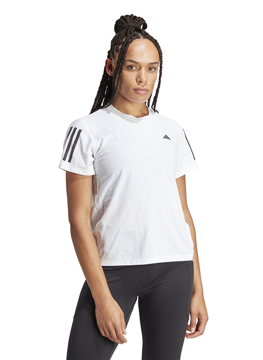 adidas IK7442 OTR Beyaz Kadın Yuvarlak Yaka  Normal Kalıp  T-Shirt