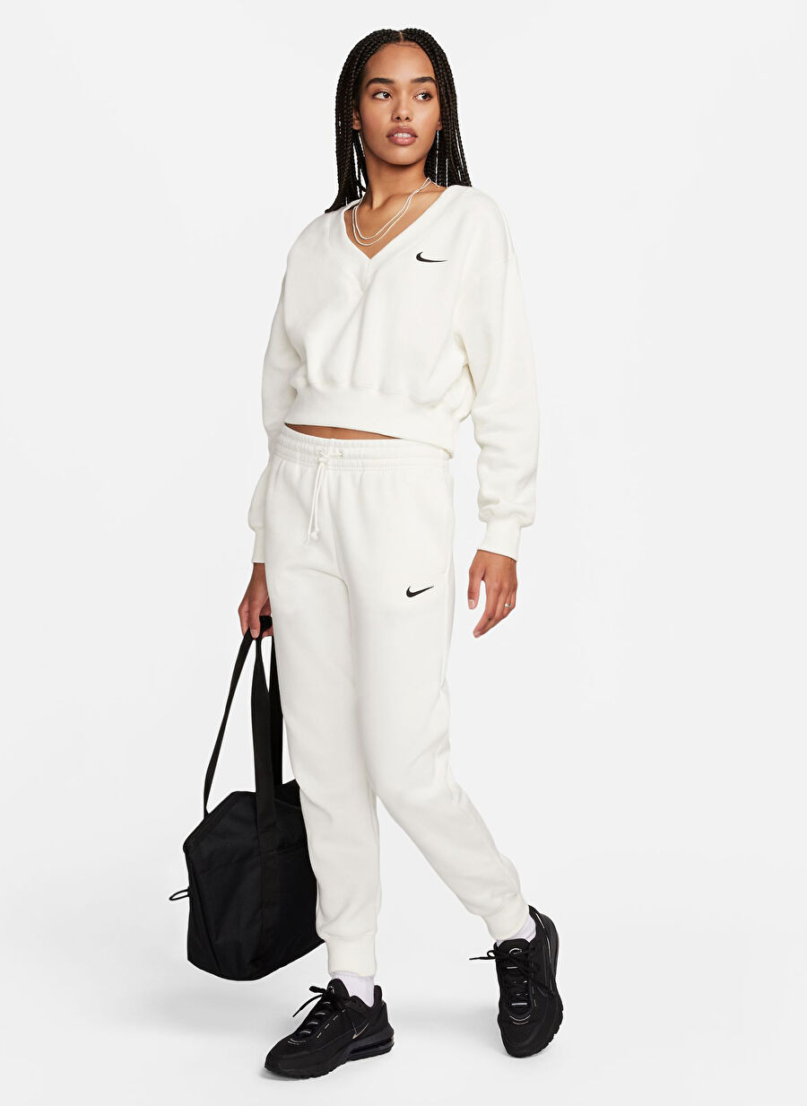 Nike Kırık Beyaz Kadın Eşofman Altı Fz7626-133-W Nsw Phnx Flc Mr