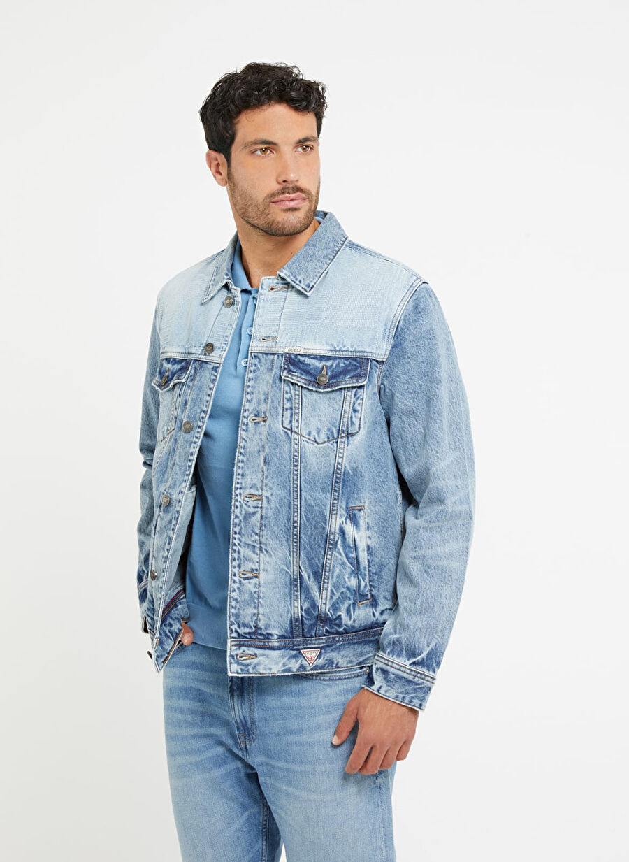 Guess Mavi Erkek Denim Ceket  M4GXN6D4YO0PCIG