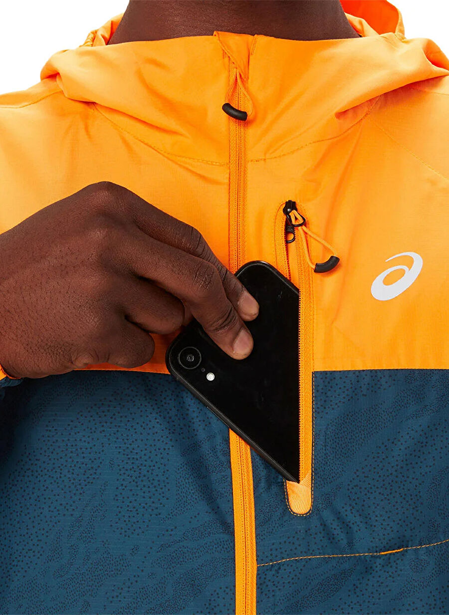 Asics 2011C991-800Fujitrail Packable Wind Turuncu Erkek Kapüşon
