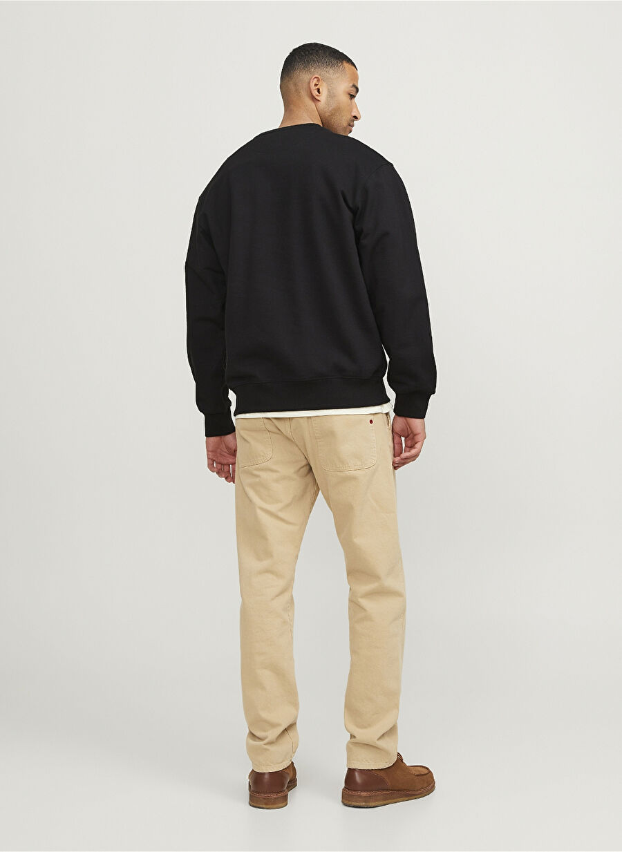 Jack & Jones Bisiklet Yaka Siyah Erkek Sweatshırt 12253391_RDDWILLIE SWEAT CREW NECK