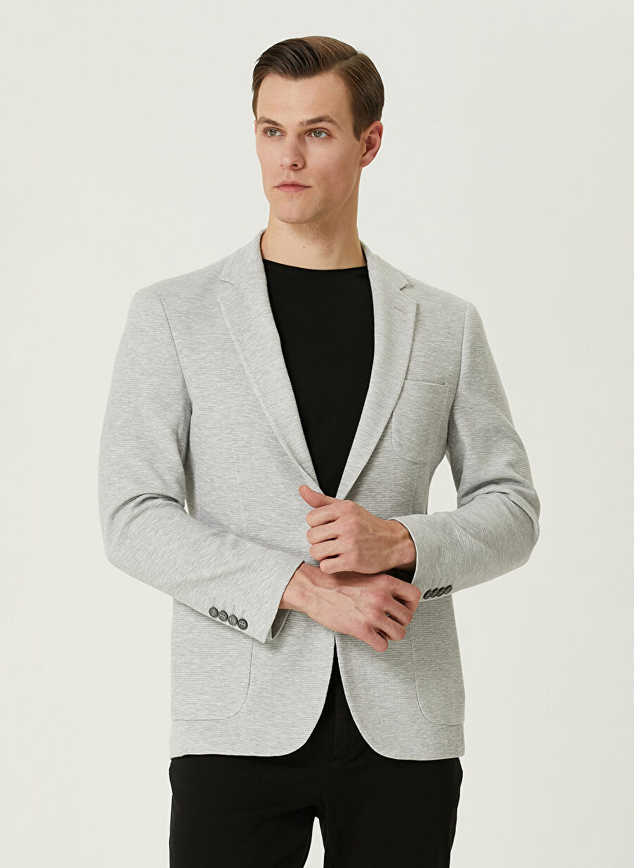 Network Slim Fit Gri Erkek Ceket 1090712 Boyner