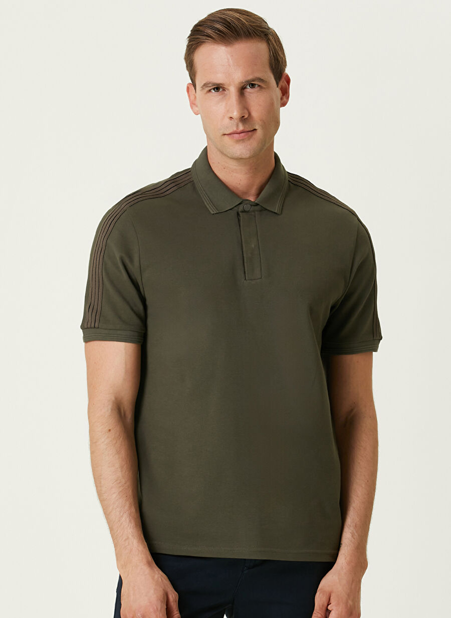 Network Haki Erkek Slim Fit Polo T-Shirt 1090805