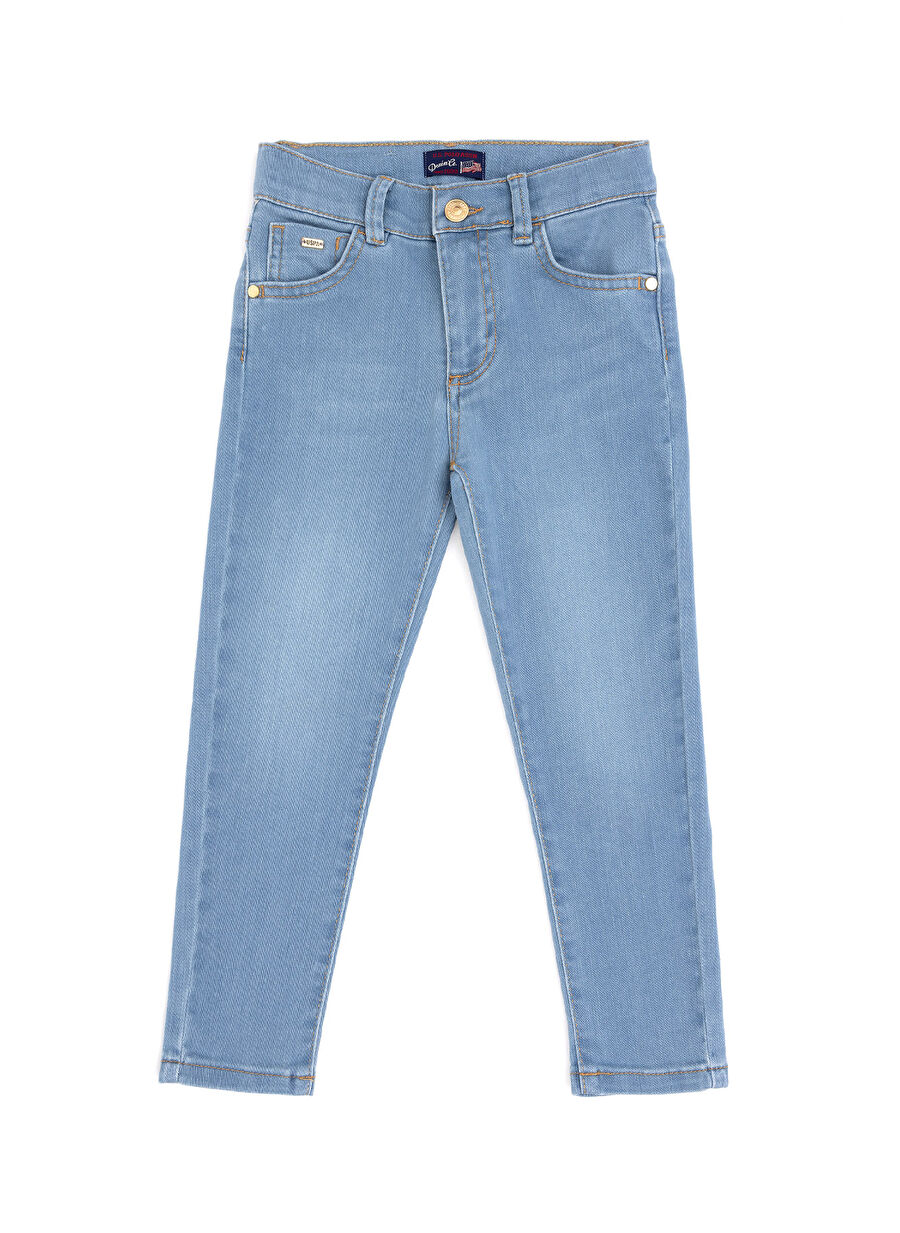 U.S. Polo Assn. Açık İndigo Kız Çocuk Denim Pantolon ASSYKIDS24Y