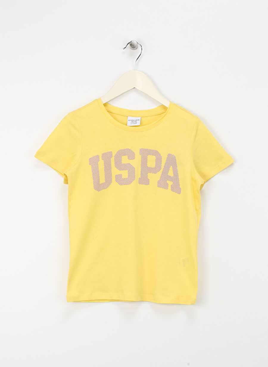 U.S. Polo Assn. Sarı Kız Çocuk T-Shirt KEAN-IY24