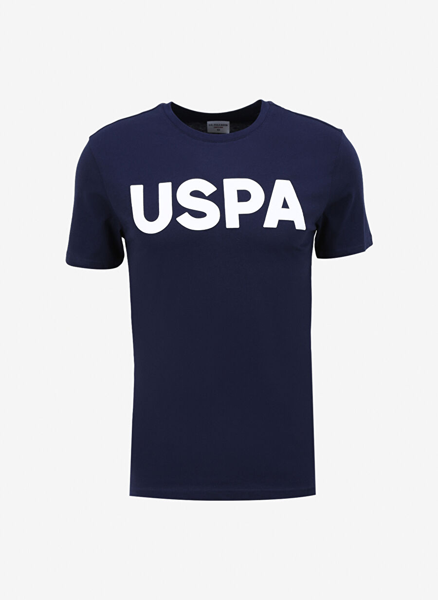 U.S. Polo Assn. Bisiklet Yaka Lacivert Erkek T-Shirt GEARTIY024