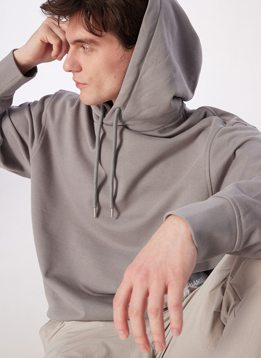 Kapüşon Yaka Gri Erkek Sweatshirt 3Dzmle Zj4xz 1996 - 15013593