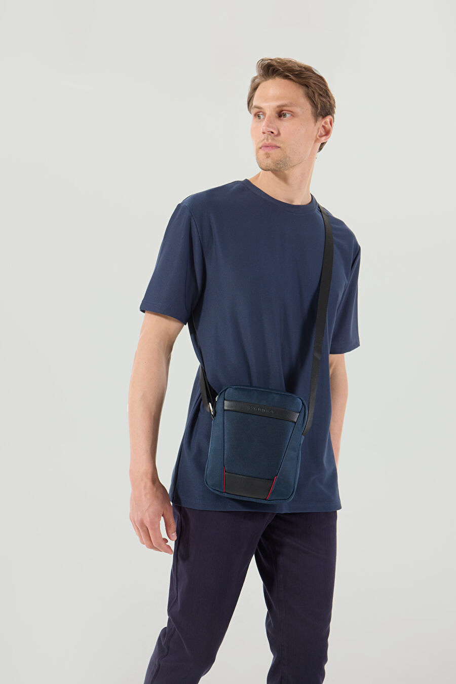 People By Fabrika Bisiklet Yaka Düz İndigo Erkek T-Shirt SPBF4SM-TST5014