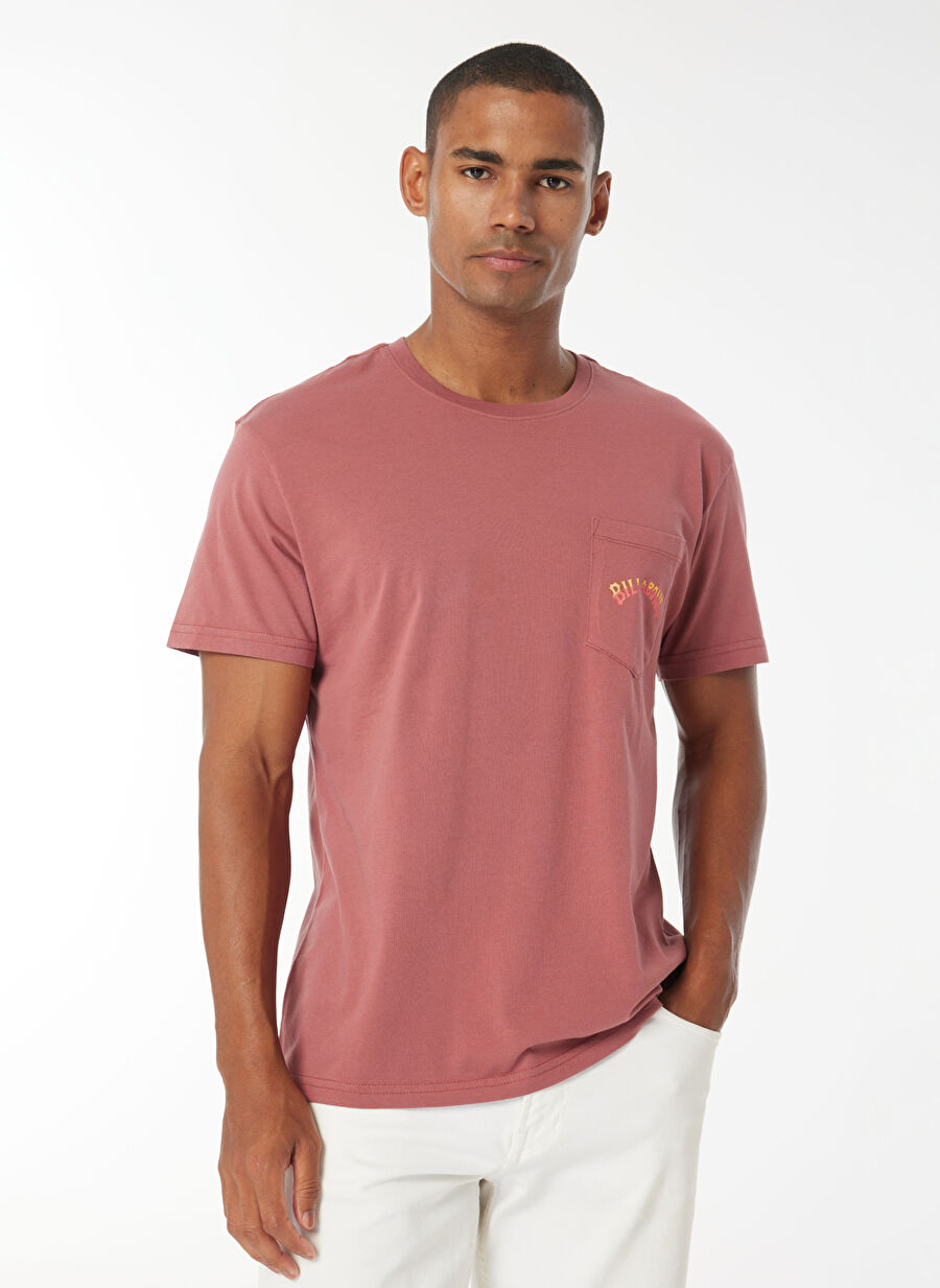 Billabong EBYZT00175_STACKED ARCH PK TEES Gül Kurusu Erkek Bisiklet Yaka Regular Fit T-Shirt