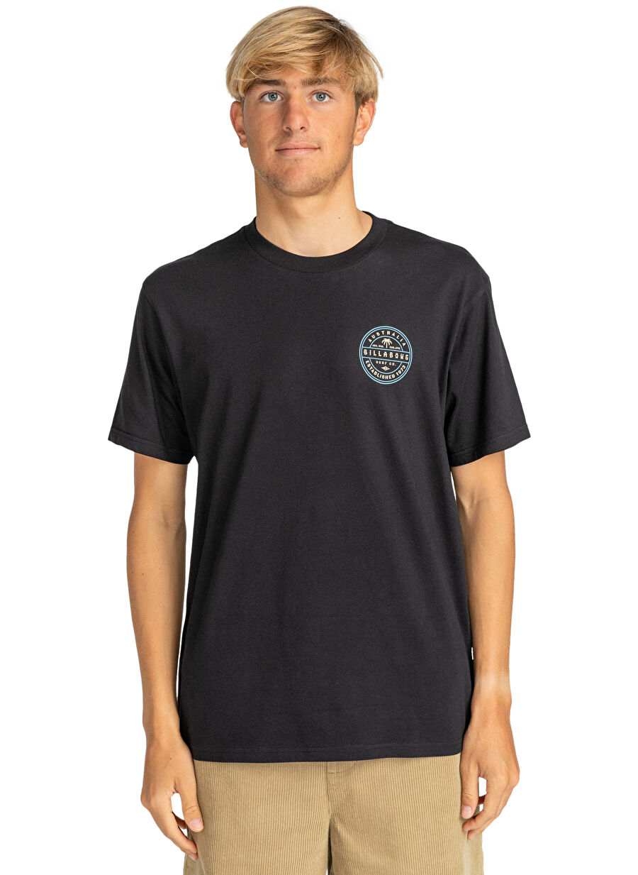 Billabong EBYZT00174_MONOGRAM TEES Siyah Erkek Bisiklet Yaka Regular Fit Desenli T-Shirt