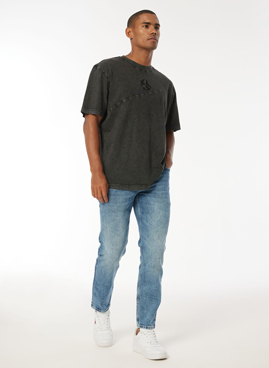 Karl Lagerfeld Jeans  Erkek Düz Paça Tapered  Denim Pantolon 240D1114_KLJ TAPERED DENIM