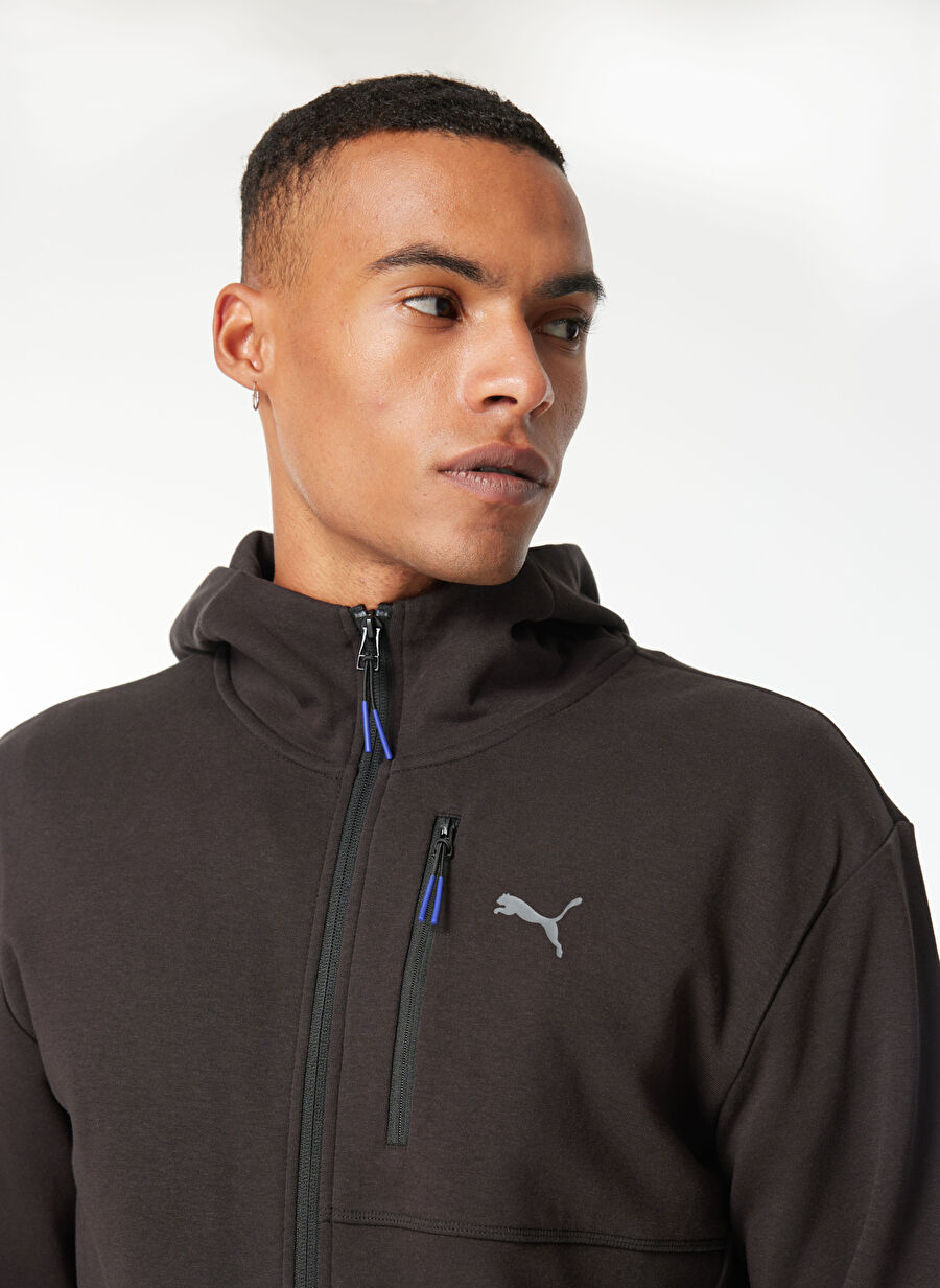 Puma Siyah Erkek Fermuarlı Normal Düz Zip Ceket 68165401 Open Road