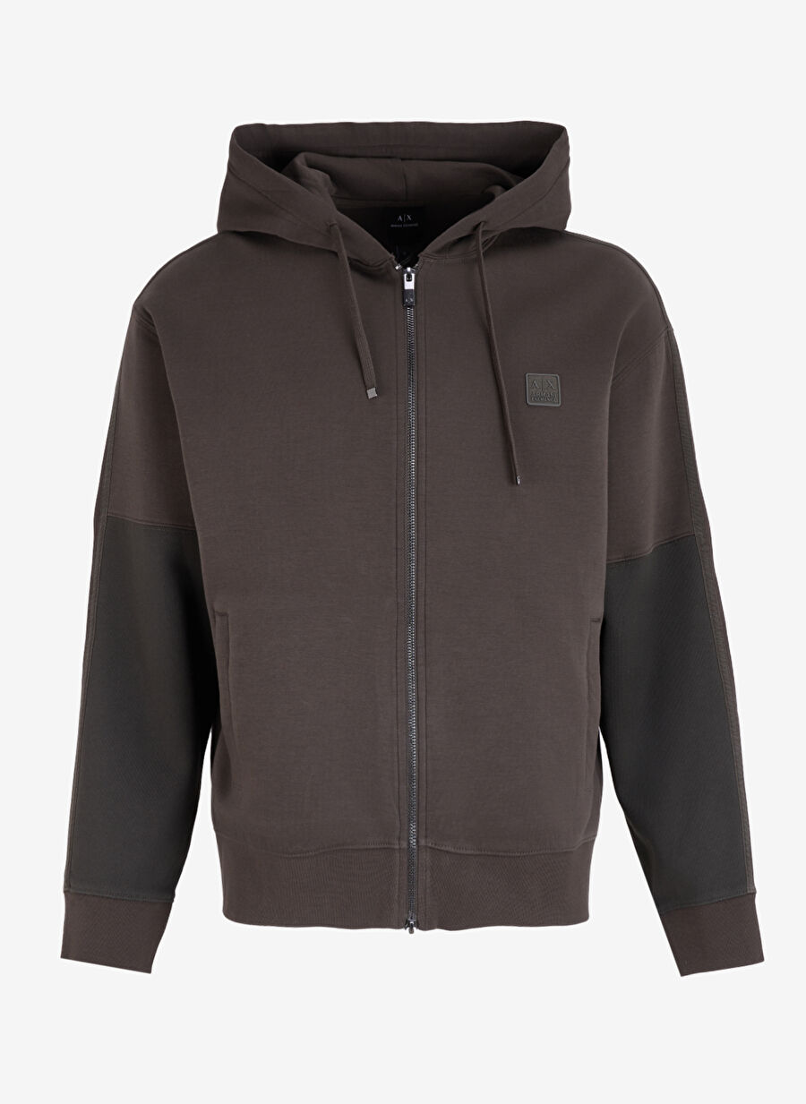 Baskılı Kapüşon Normal Haki Erkek Sweatshirt 6Dzmhd Zjnpz