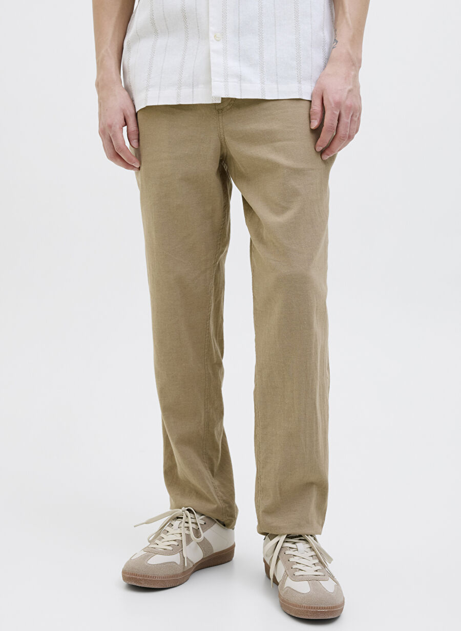 Jack & Jones Kahverengi Erkek Normal Chino Pantolon