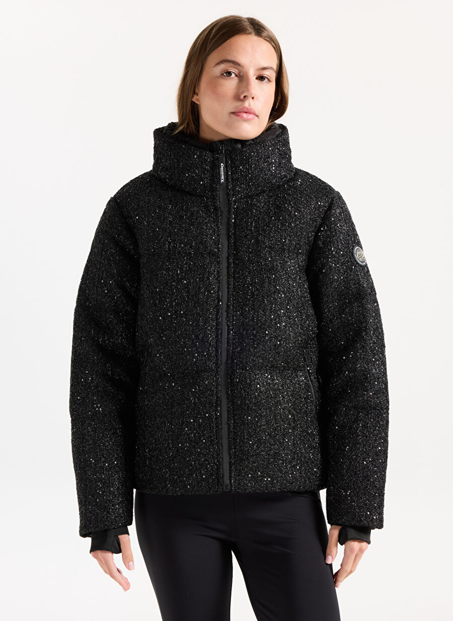Discovery Expedition D5WL-MNT3677 Siyah Crop Kadın Spor Mont