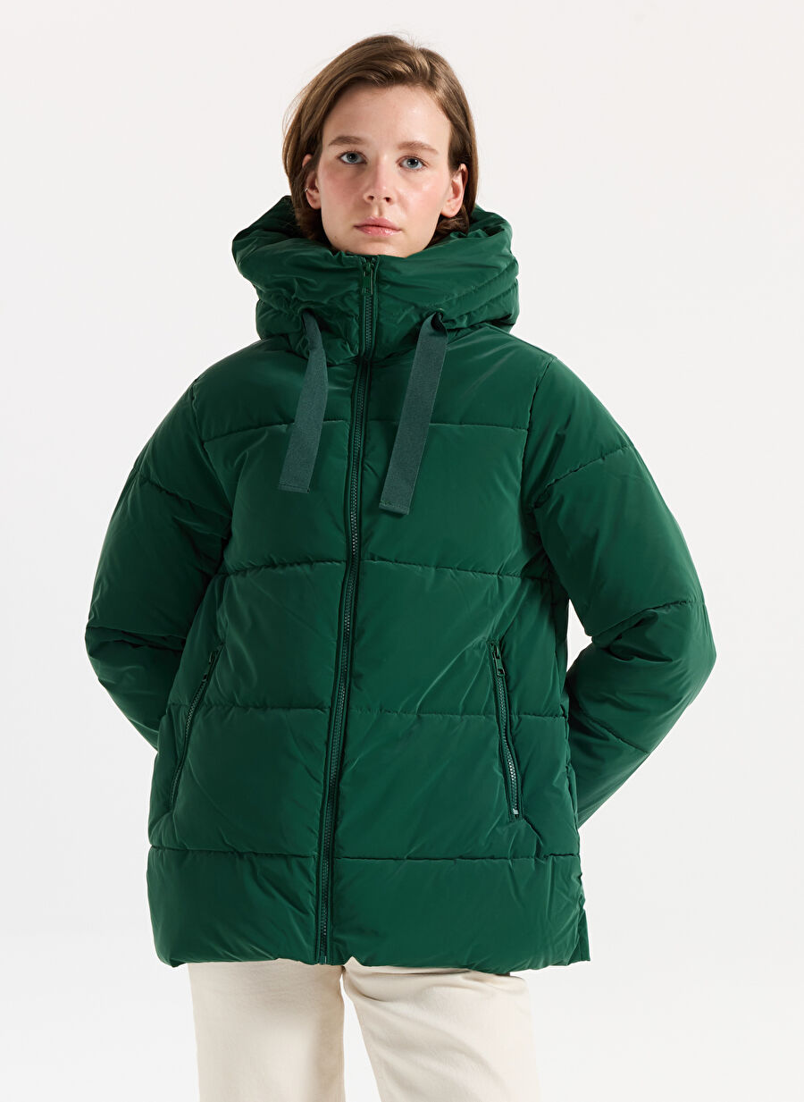 ONLY Yeşil Kadın Kapitone Mont ONLECE PUFFER COAT CS OTW