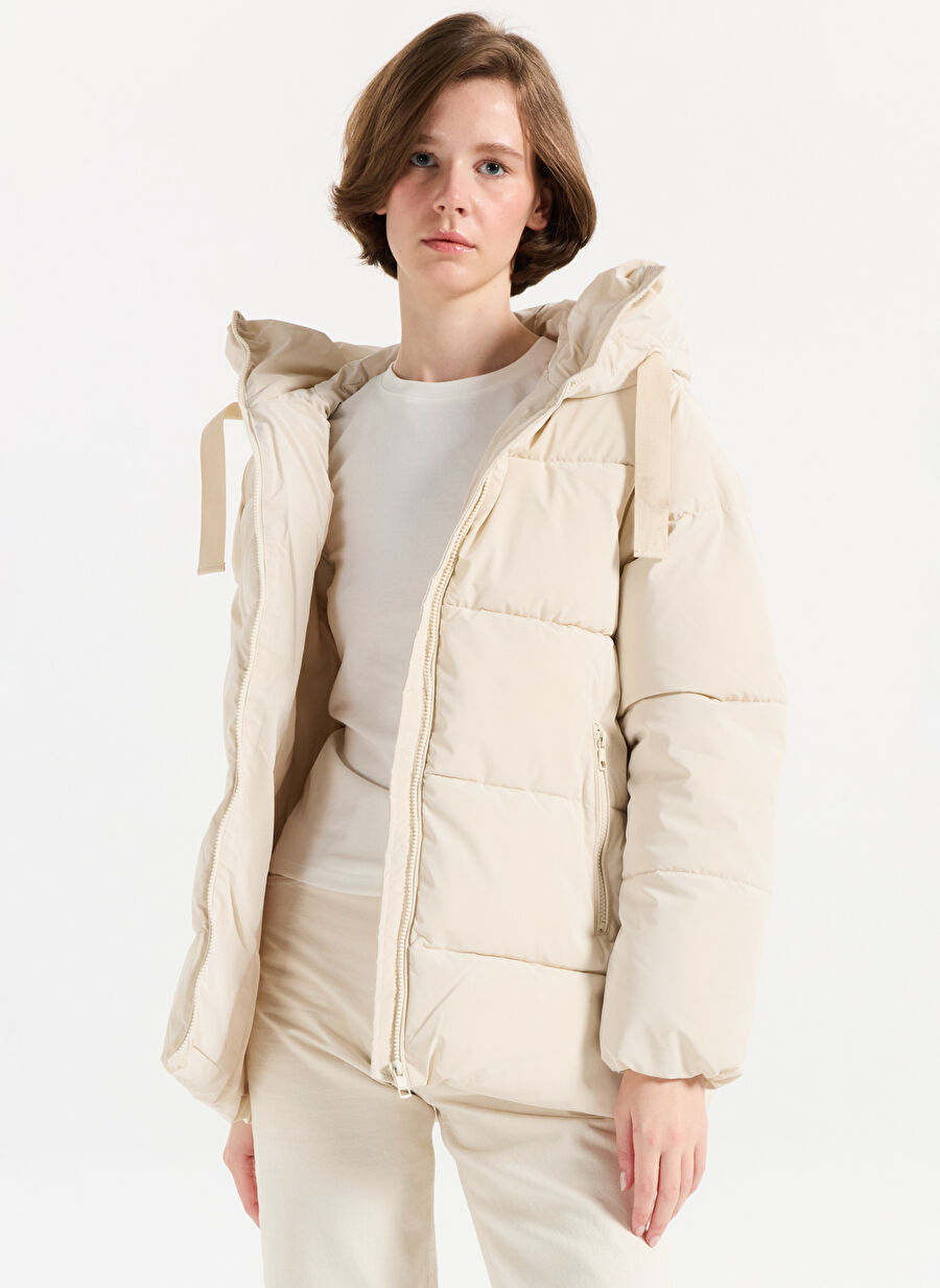 ONLY Ekru Kadın Kapitone Mont ONLECE PUFFER COAT CS OTW