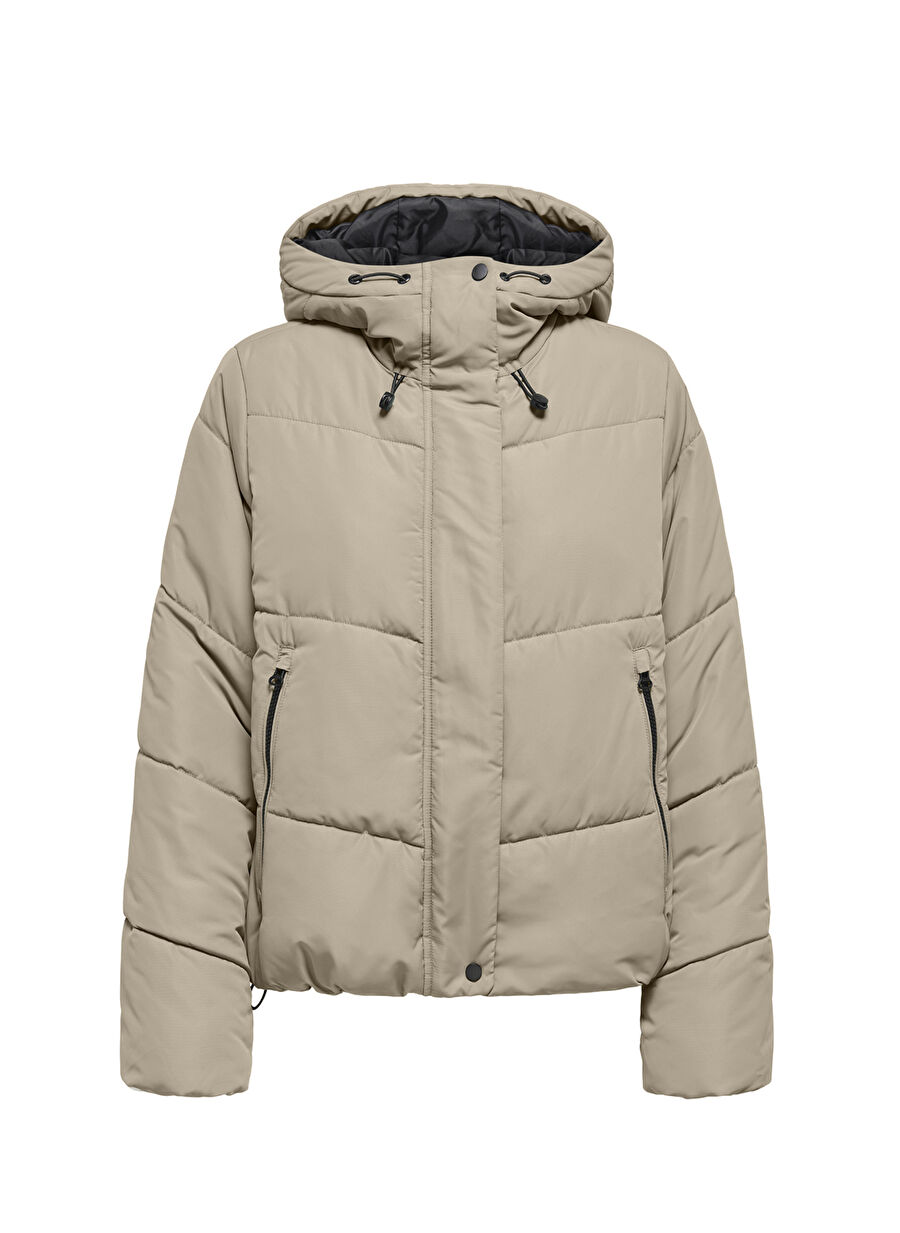 ONLY Kahverengi Kadın Kapitone Mont ONLMAGGI LIFE SHORT PUFFER CC OTW