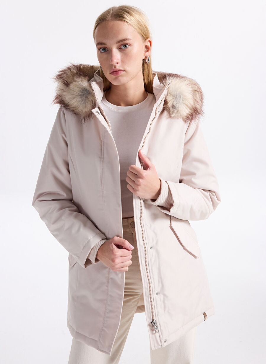 ONLY Ekru Kadın Kaban ONLNEWKATY PARKA LIFE OTW CC