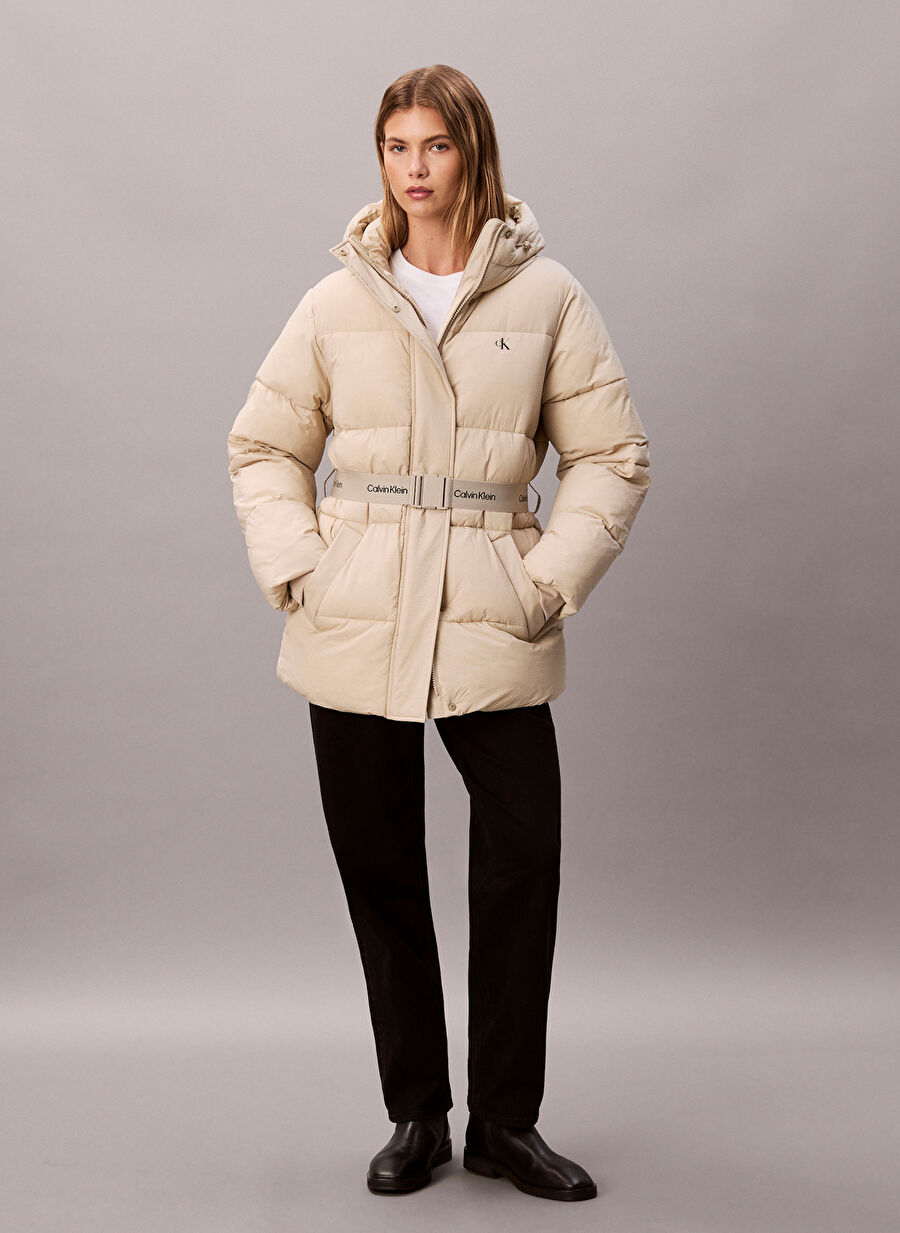 Calvin Klein Jeans Bej Kadın Standart Ceket LV047D507GNSU